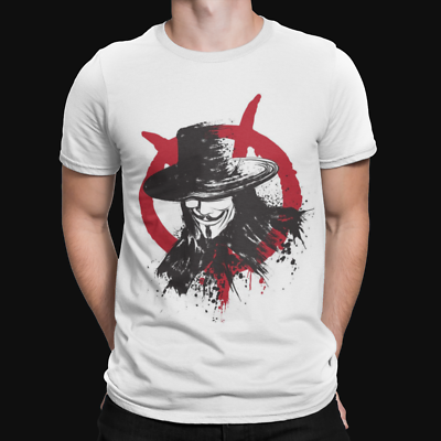 V For Vendetta T-Shirt Anonymous Retro TV Film Freedom Cool  Cyber