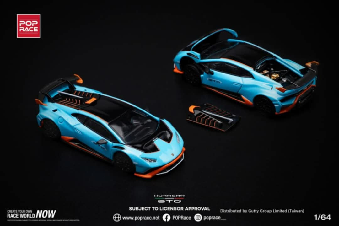 POP RACE Lamborghini Huracan STO BLUE LAUFEY PR640110 ~ 1/64 | eBay