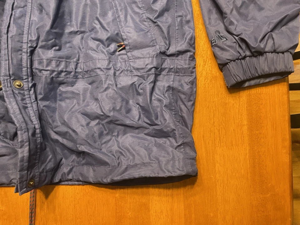 Abrigo chaqueta cortavientos vintage EMS para mujer grande al aire libre cremallera azul Foto 4 de 4