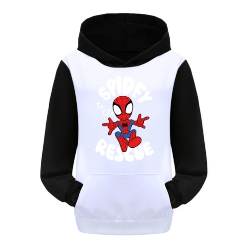 Spider-man Superman Kids Pockets Hoodie Hooded Sweatshirt T-shirt Pullover Tops - Picture 8 of 18