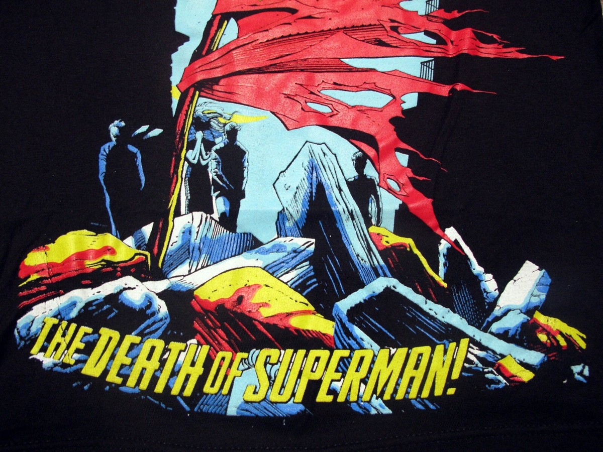 Death of Superman Comic Book Cover Doomsday men's t-shirt sz