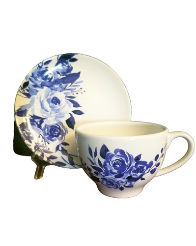 VTG Delfts Holland 907 Cup Teacup Shot Hand-painted Ceramic Blue