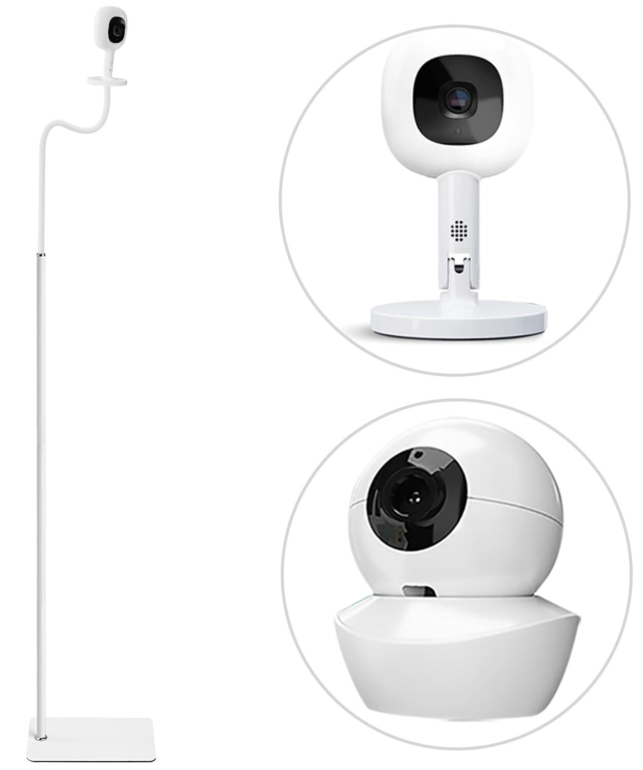 Baby Monitor Floor Holder Stand Mount & Clamp for Baby Monitor Camera with 1/...-image
