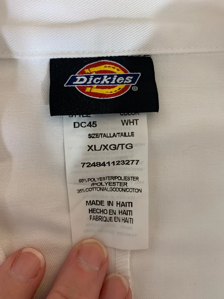 DICKIES White CLASSIC BUTTON CHEF COAT WHITE DC45 NEW NWT Unisex XL - Image 4 of 4