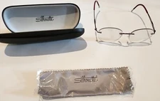 Silhouette Eyeglasses 5521 70 4040 Titan Purple Rimless Frame Austria 48[]17 135