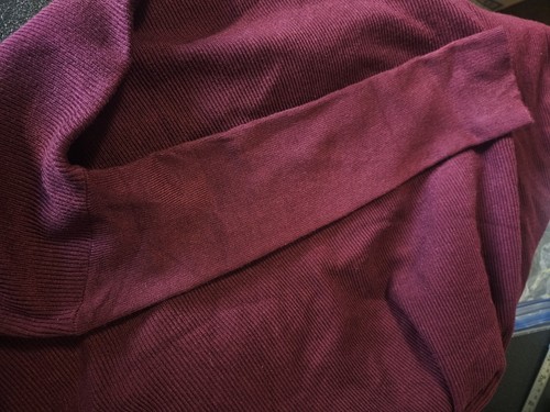 Anrabess Womens Oversized Long Sleeve Sweater Size M Loose Pullover Burgundy - Picture 3 of 6