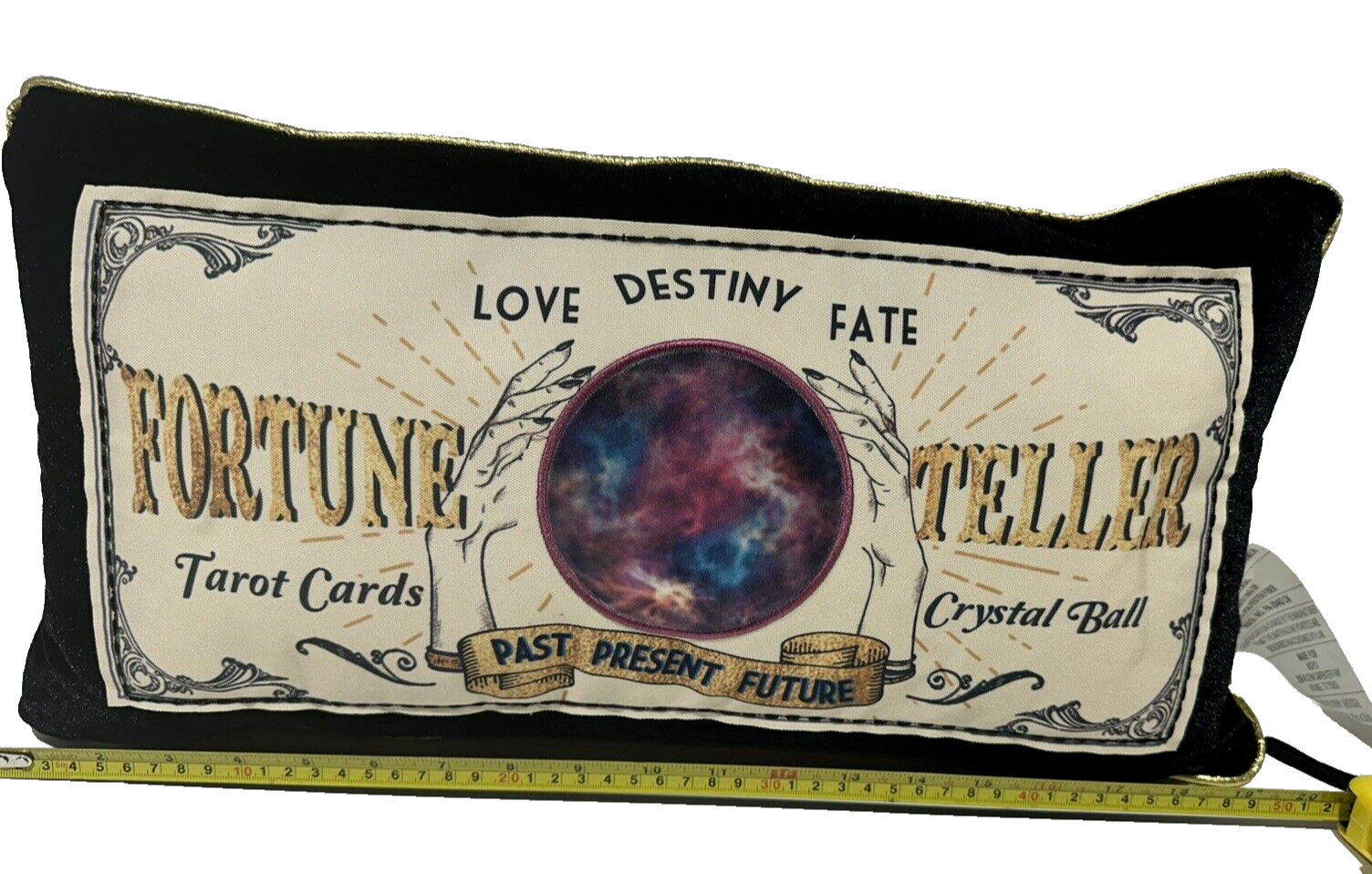Throw Pillow Fortune Tarot 20 x 12 Witch Crystal Ball Wicca Witchcraft Halloween-image