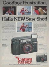 1984 Canon Sure Shot Camera Frustration vintage print ad 80's advertisement