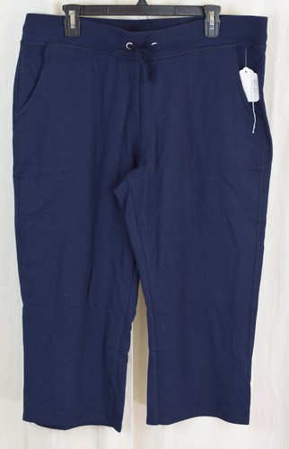 French Terry Capri Pant Navy Size XL | eBay
