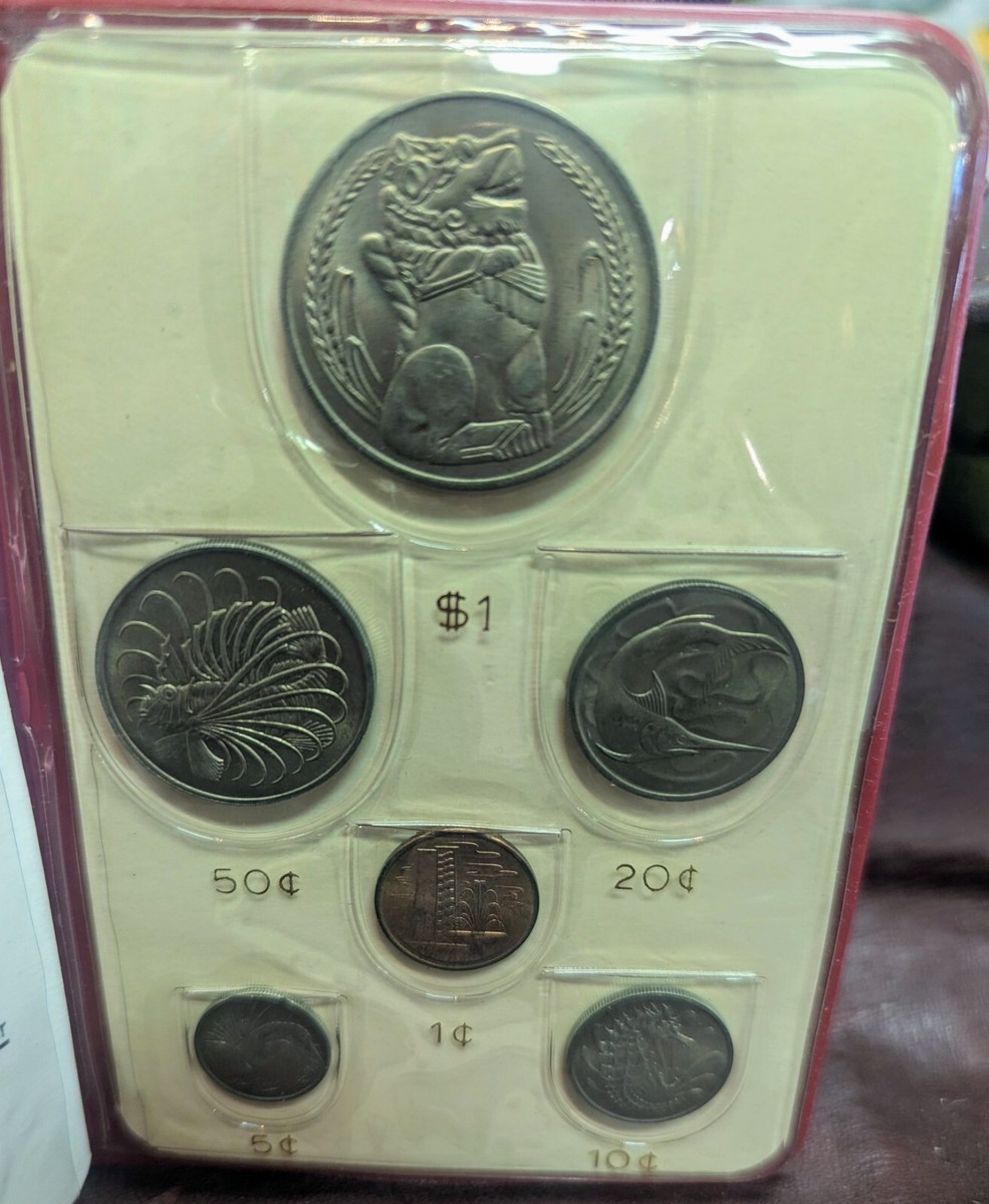 コレクション 1967 Singapore Coin Set 1967 Singapore 6 Coins Brilliant Uncirculated Set Original