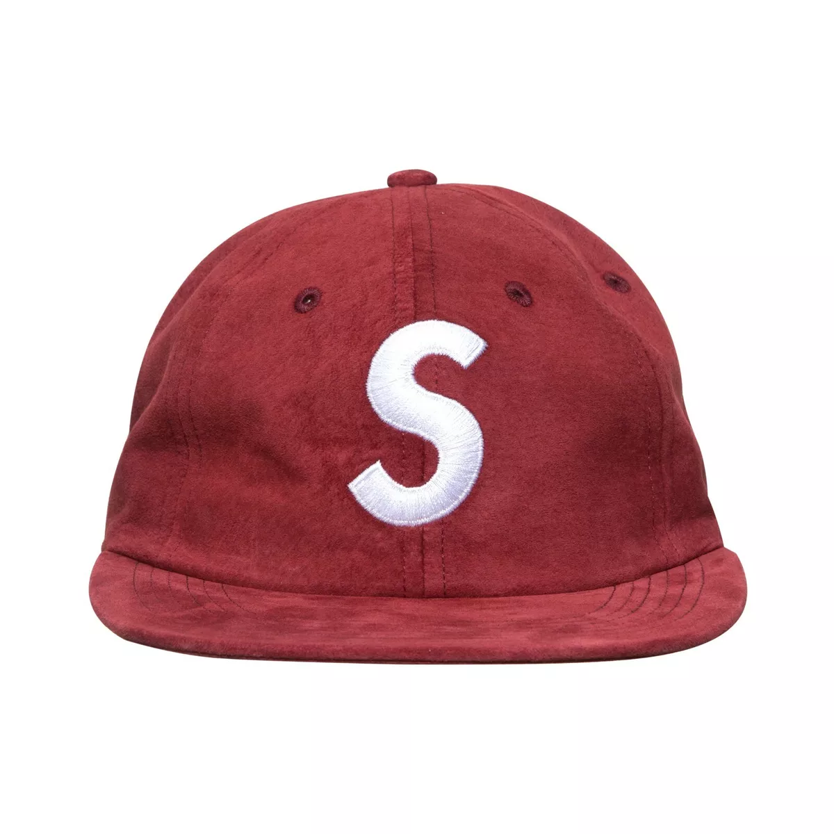 Supreme Suede S-Logo 6 Panel Cap Burgundy Box Logo BOGO F/W 2016 Authentic