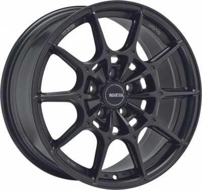 2x Sparco FF2 matt black 8x18 ET35 - LK5/112 ML73.1 Felge Alu