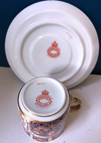 Adderleys LTD England Cobalt / Gilt Imari Style 02154 Demitasse Cups / Saucers 4 - Picture 4 of 4