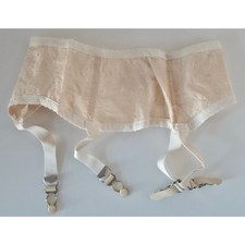 VINTAGE NEW 1960's MACBESS Women's Beige with Flowers Garter Belt Size S 26 