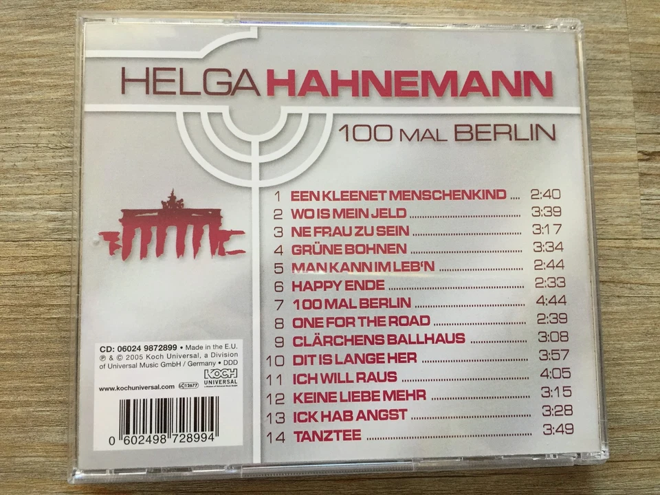 CD Helga Hahnemann " 100 mal Berlin " DDR - Bild 3 von 3
