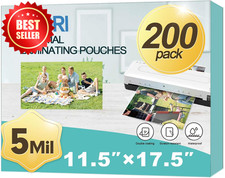 200 Pk 5 Mil Laminating Pouches 11x17 Clear Thermal Sheets Round Corner US