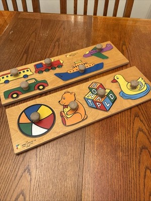Doron Layeled LTD Color Handled Educational Wooden Puzzle for Toddlers 1998 EUC