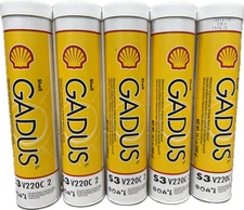 SHELL GADUS S3 V220C 2 PREMIUM MULTIPURPOSE EXTREME PRESSURE GREASE 5 PK 14.1oz