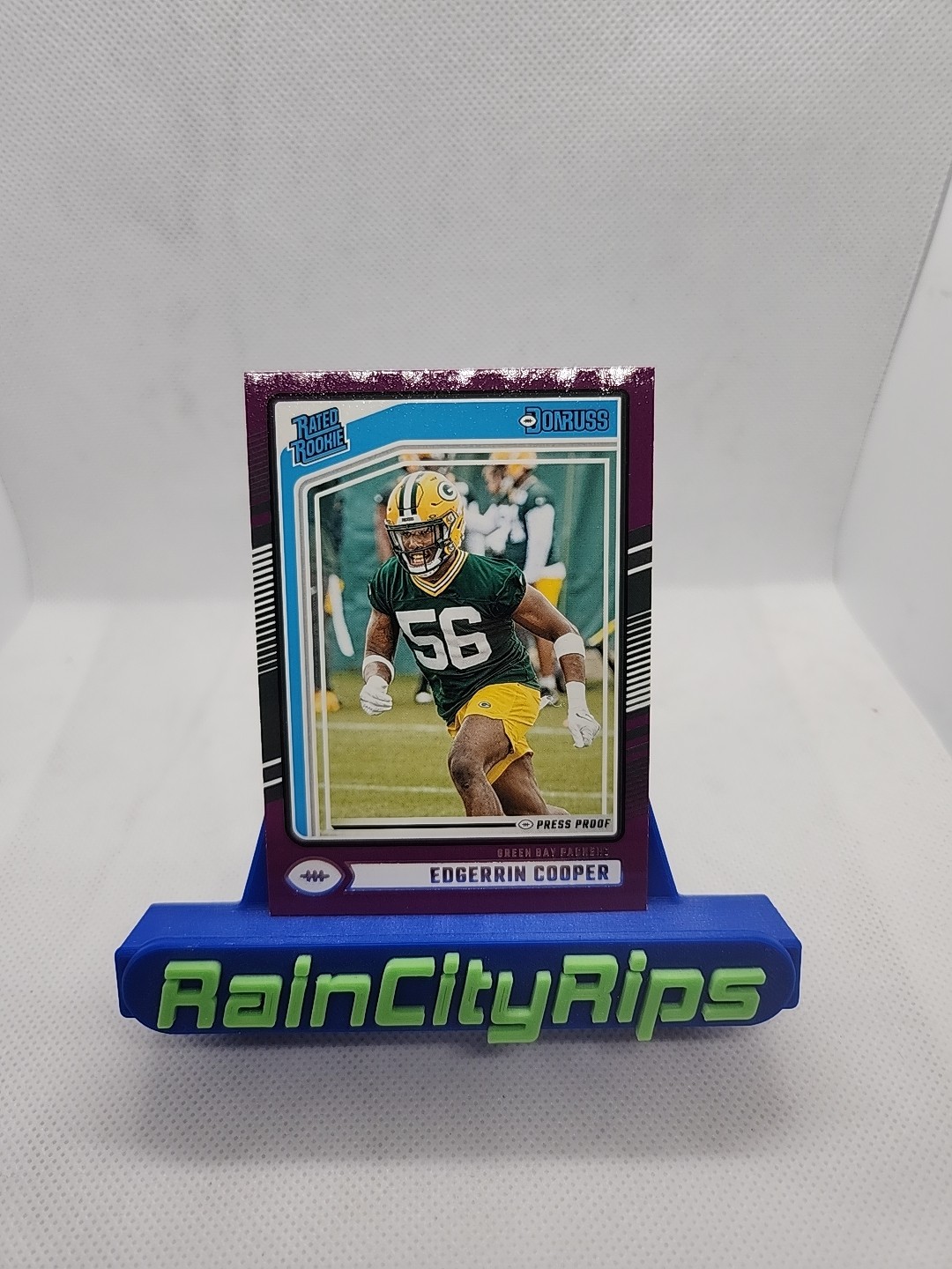 2024 Panini Donruss - Rated Rookie Edgerrin Cooper #325 Purple Press Proof (RC)