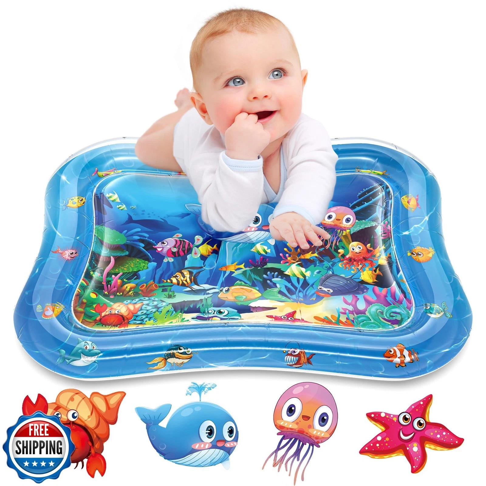 Infinno Inflatable Tummy Time Mat Premium Baby Water Play Mat for Infants and