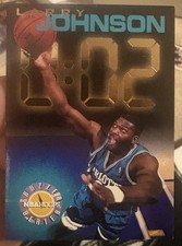1995-96 Hoops Larry Johnson Buzzer Beaters #220 Charlotte Hornets