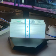 Luce Notturna LED Dollaro Levitante Magnetica GTA Soldi Galleggiante Lampada Rotante Regalo