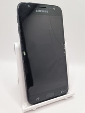 Samsung Galaxy J3 2017 Black Android Smartphone Cracked Faulty #B