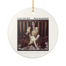 Lana Del Rey Blue Bannisters 3" Ceramic Christmas Ornament Made In The USA Ships