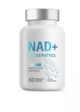 NAD Supplement 1000mg with True NAD+ 500mg & Resveratrol 250mg for Cellular Ener