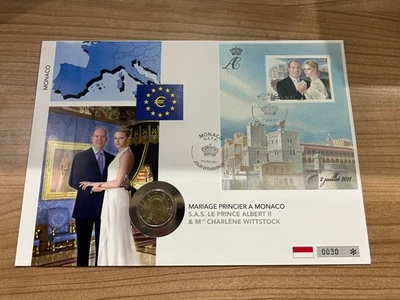 Monaco , 2 Euro 2009 , Prinz Albert , Numisbrief - Bild 1 von 3
