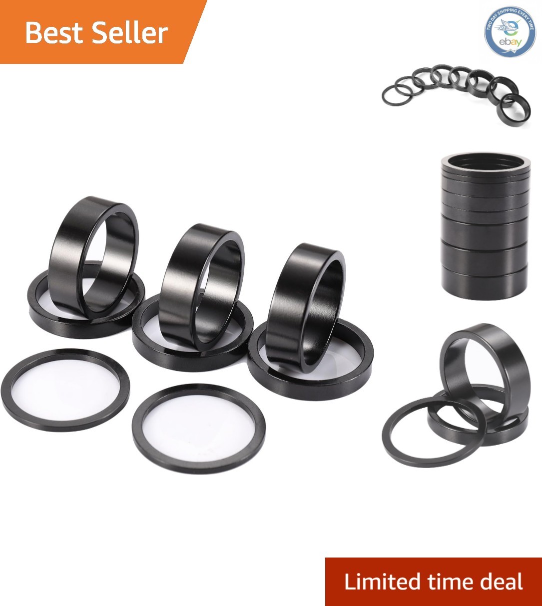 Lightweight Aluminum Headset Spacers 2mm, 5mm, 10mm for Mountain & BMX Bikes
