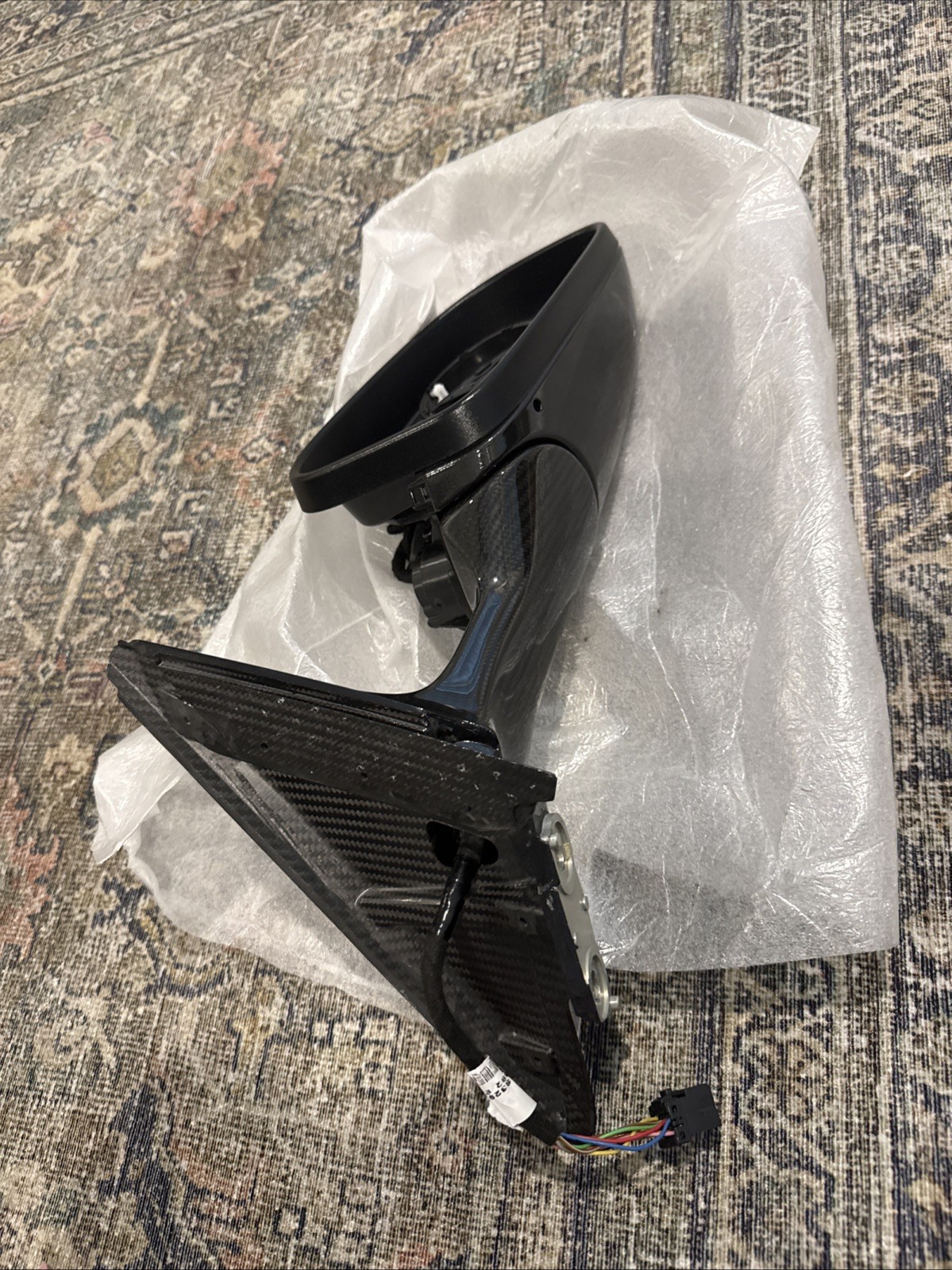Aston Martin DB9 RH Carbon Fiber Power Fold Mirror OEM AD33-17682-BF New