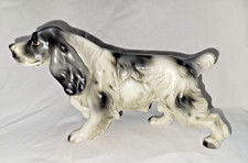Vintage Ceramic SPRINGER SPANIEL Pointing Hunting Dog Figure JAPAN 9" porcelain