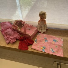 Amanda jane Carry Cot - baby doll blonde hair With Set Of Clothes