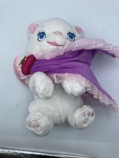 Disney Babies Marie White Aristocats Plush Cat Strawberry Blanket EUC CLEAN