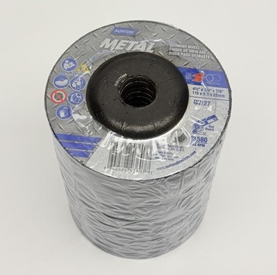 Pack Of 25, Norton Metal Grinding Wheels 4-1/2  x 1/4  x 7/8  Type 27