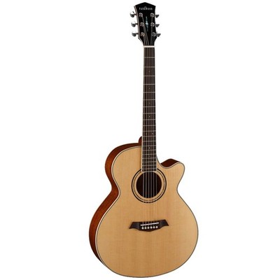 Parkwood S67 Grand Concert Cutaway Semi Acoustic Guitar - Natural