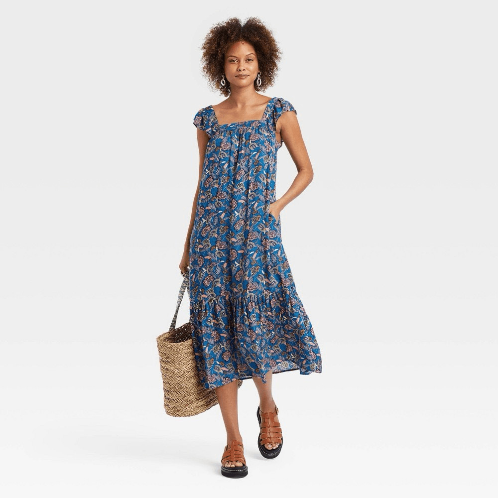 Women's Flutter Short Sleeve a-Line Dress - Knox Rose Size XS