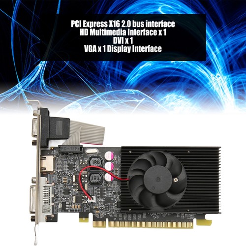 Discrete Graphics Card 64Bit 1Gb Pci Express 2.0 X 16 Dvi Vga Hd Multimedia HEN - Picture 3 of 22