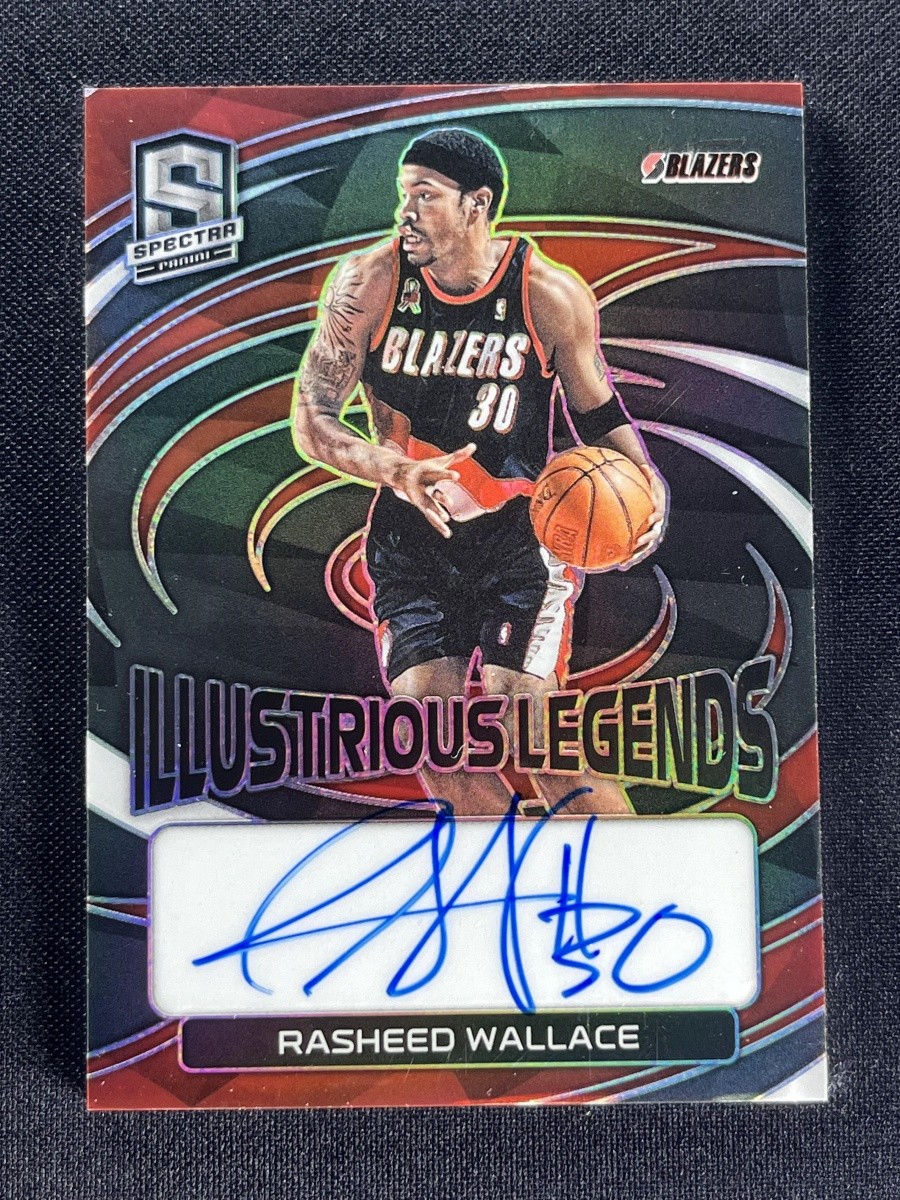 75/75 ≈1/1 ! 2022-23 Panini Spectra Rasheed Wallace Illustrious Legends Auto