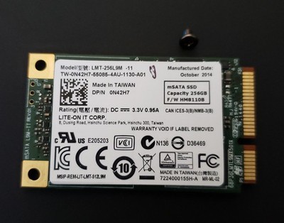 Lite-On LMT-256L9M-11 (256GB mSATA Solid State SSD 6G 1.8'') - Tested and Working