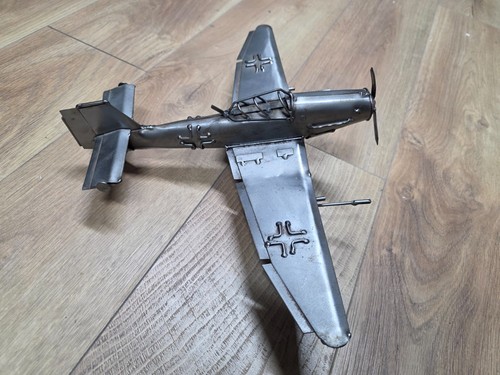 Metall Kunst Deko Flugzeug JU 87 Handarbeit STEEMO  / STUKA - Bild 5 von 6