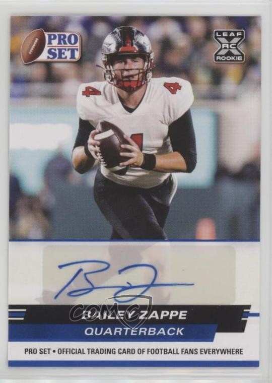 2022 Leaf Pro Set Draft Blue Bailey Zappe #PSA-BZ1 Rookie Auto RC jg5