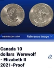 Canada Silver $1 Werewolf Arctic Wolf Elizabeth II 2021 Proof Coin