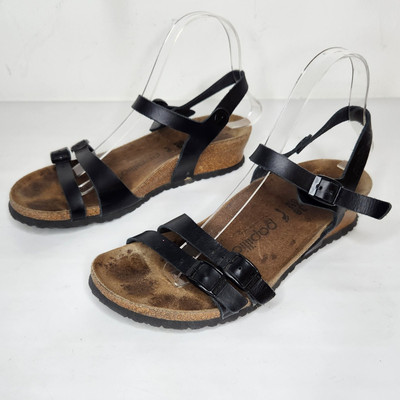 Birkenstock Papillio Lana Womens EU 38 US 7 Narrow Black Leather