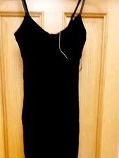Lustre Stylish Lace Black Dress In Size 10 With Exposed Zip Detail