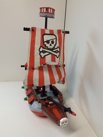 LEGO 7075 Captain Redbeard's Pirate Ship With Sails Incomplete 