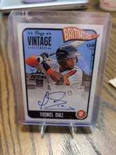 2020 Onyx Vintage Extended Yusniel Diaz #EAYD Blue Ink Autographs /275 (AU, RC)