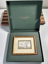 David J Weston Watercolour Miniature Painting Original Artwork Sailing Scene