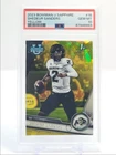 SHEDEUR SANDERS 2023 BOWMAN U CHROME 1ST SAPPHIRE YELLOW GEM /75 PSA 10 Q2161